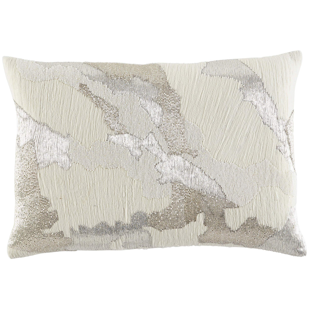 Callie Lumbar Pillow, Cream/Silver – High Fashion Home