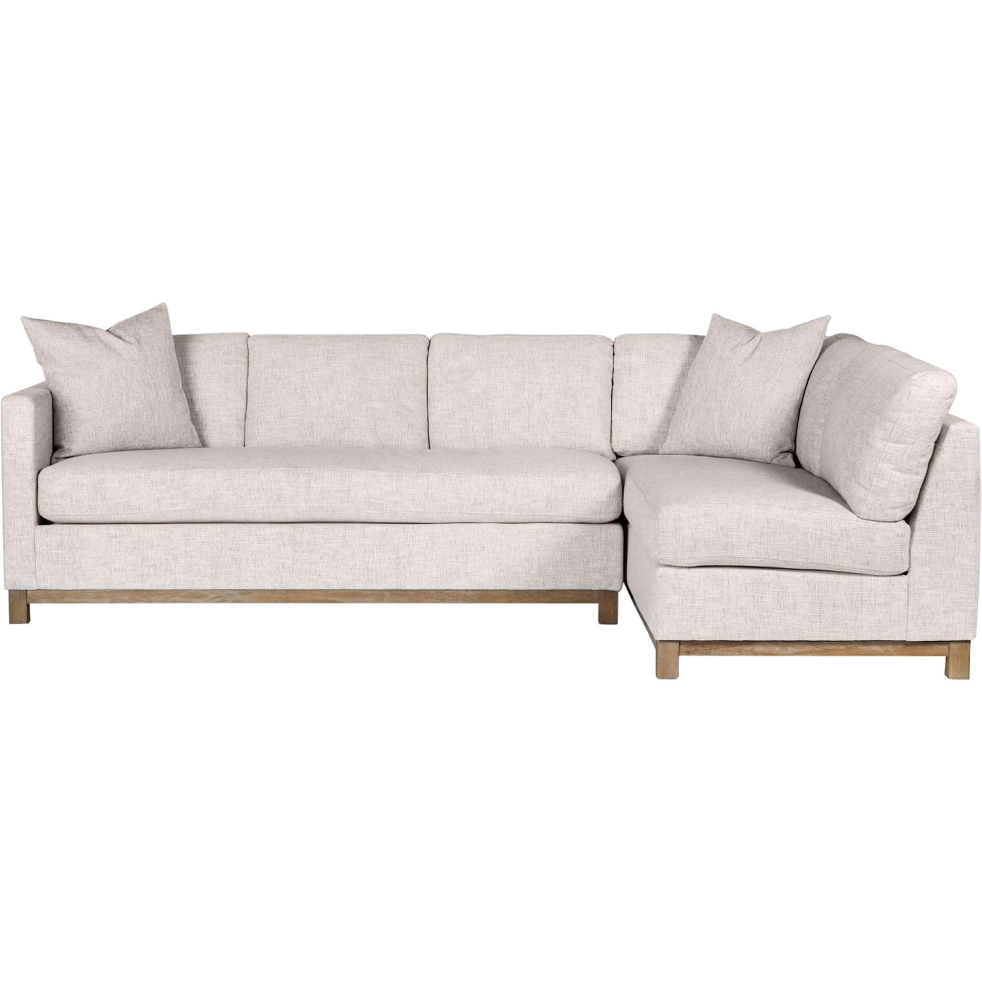 Clayton Sectional Tweed Alabaster High Fashion Home