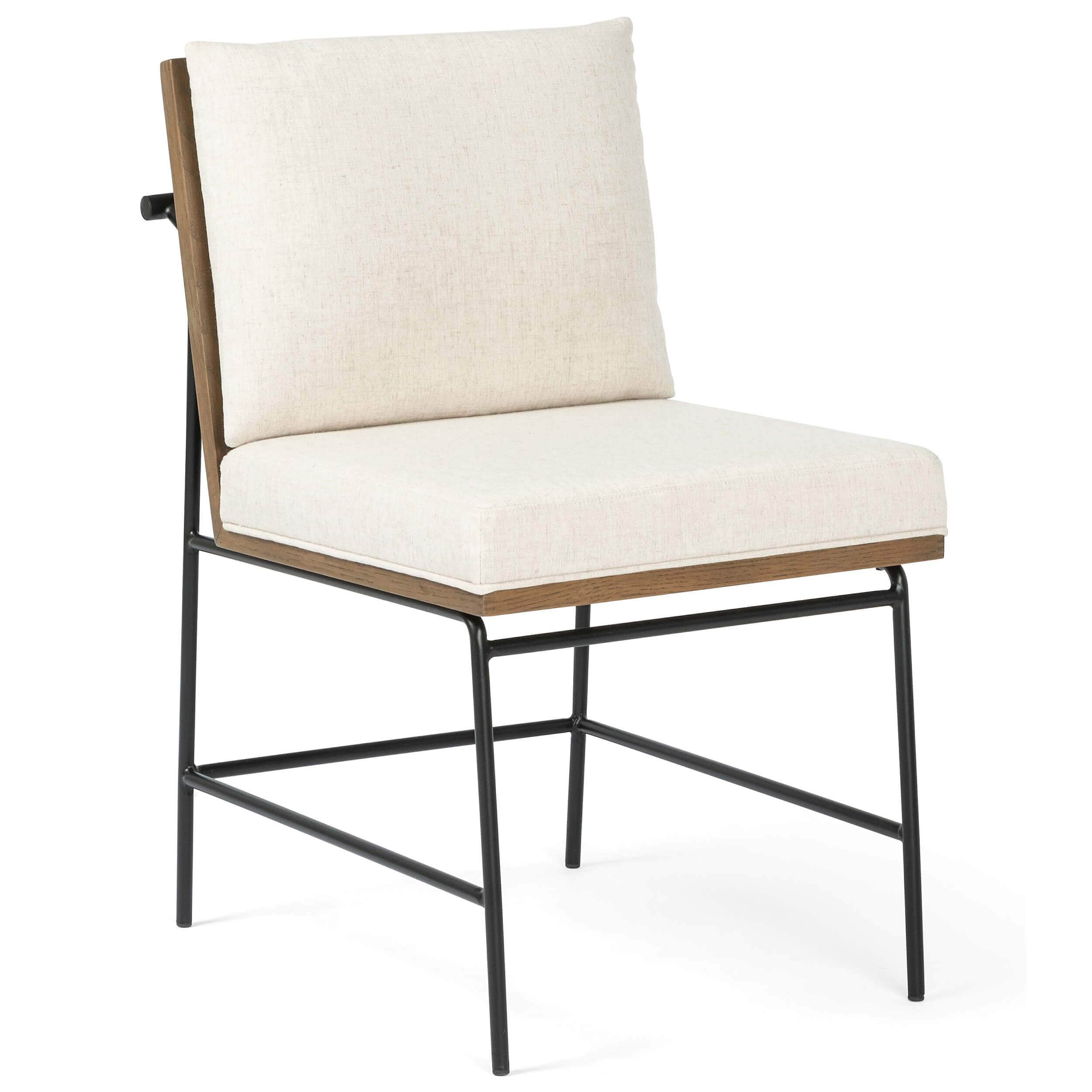 Image of Crete Dining Chair, Savile Flax / Brown Frame, Set of 2