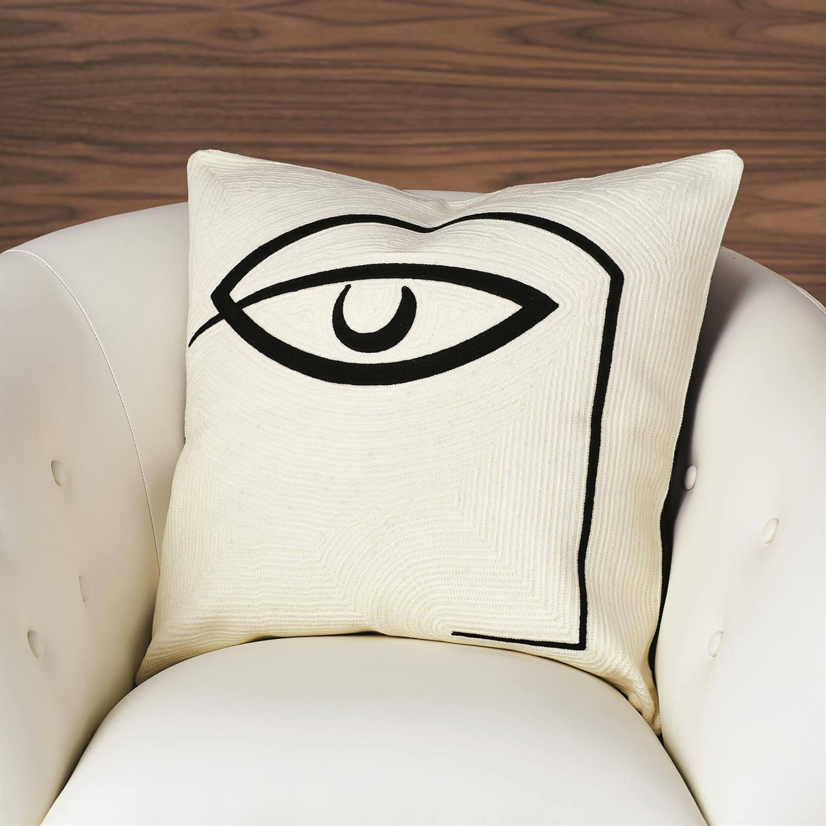 Image of Horus PIllow, Black and White Reversible
