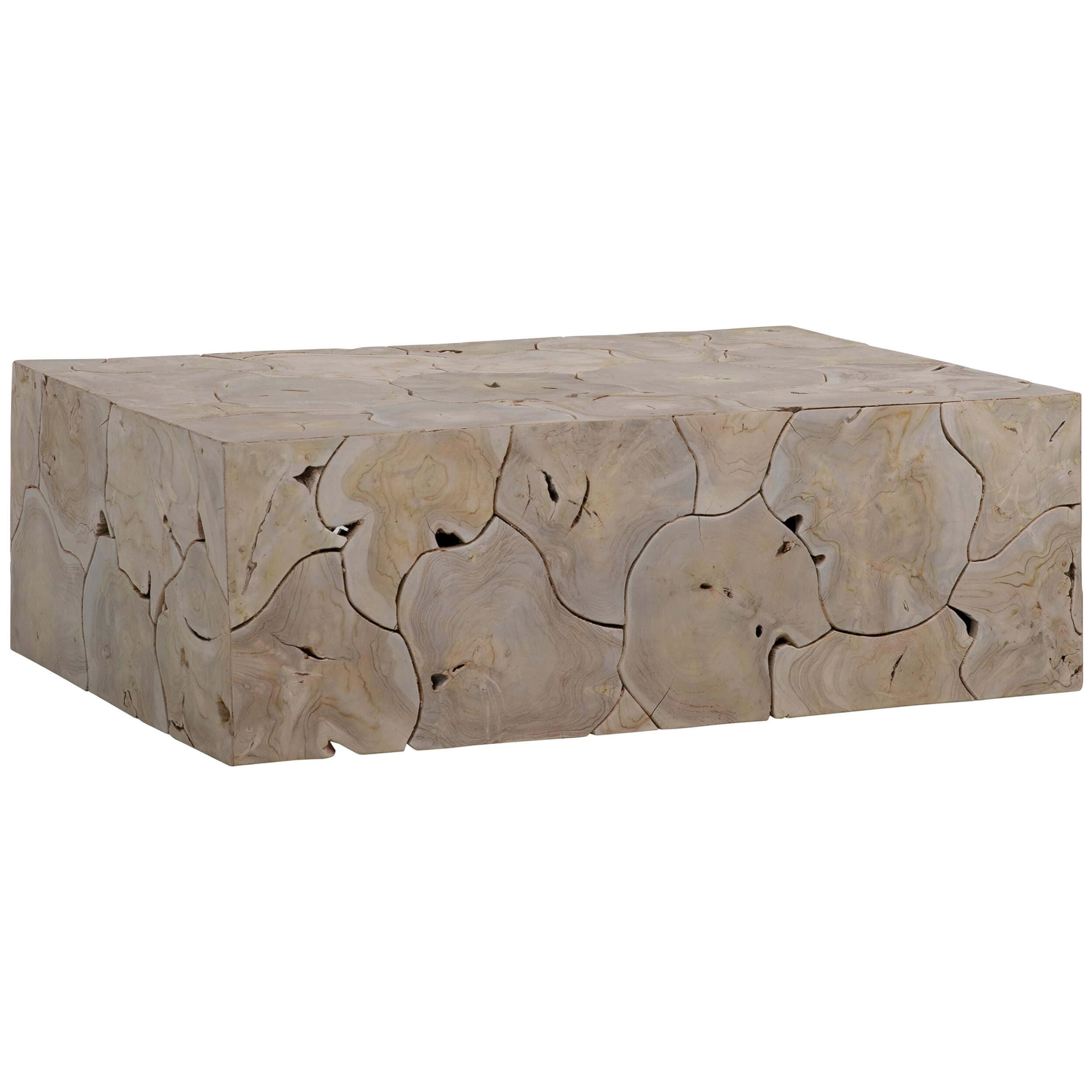 Image of Briar Rectangular Coffee Table, Bleached