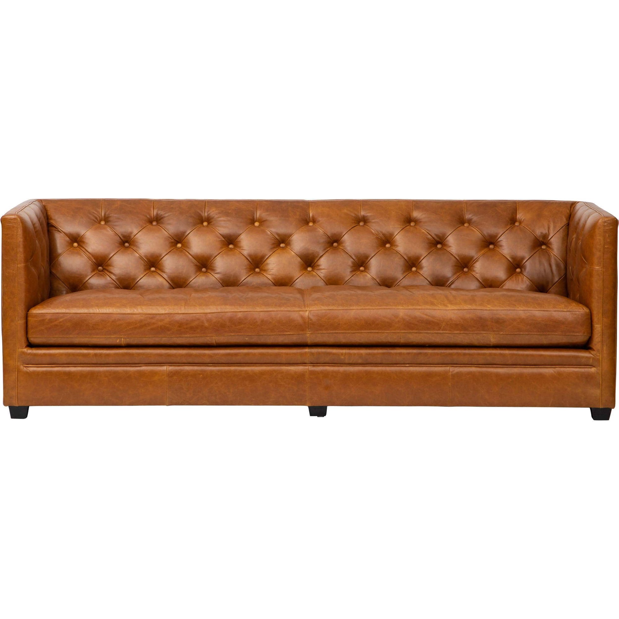 Ryan Leather Sofa, Oil Buffalo Camel – High Home