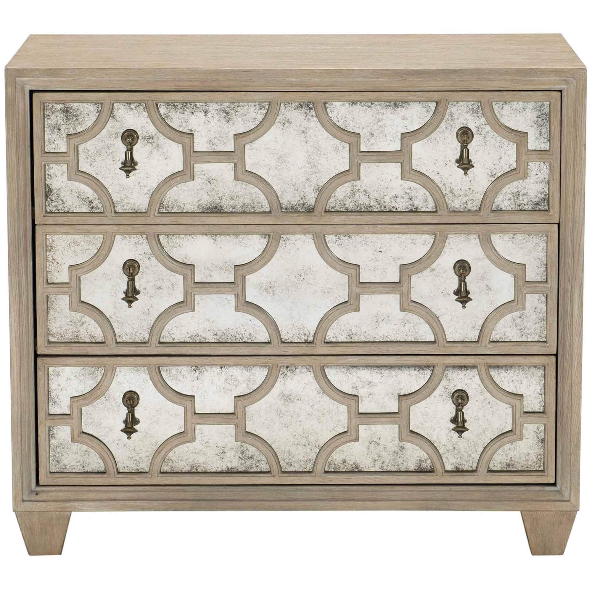 Santa Barbara Antiqued Mirror Nightstand High Fashion Home