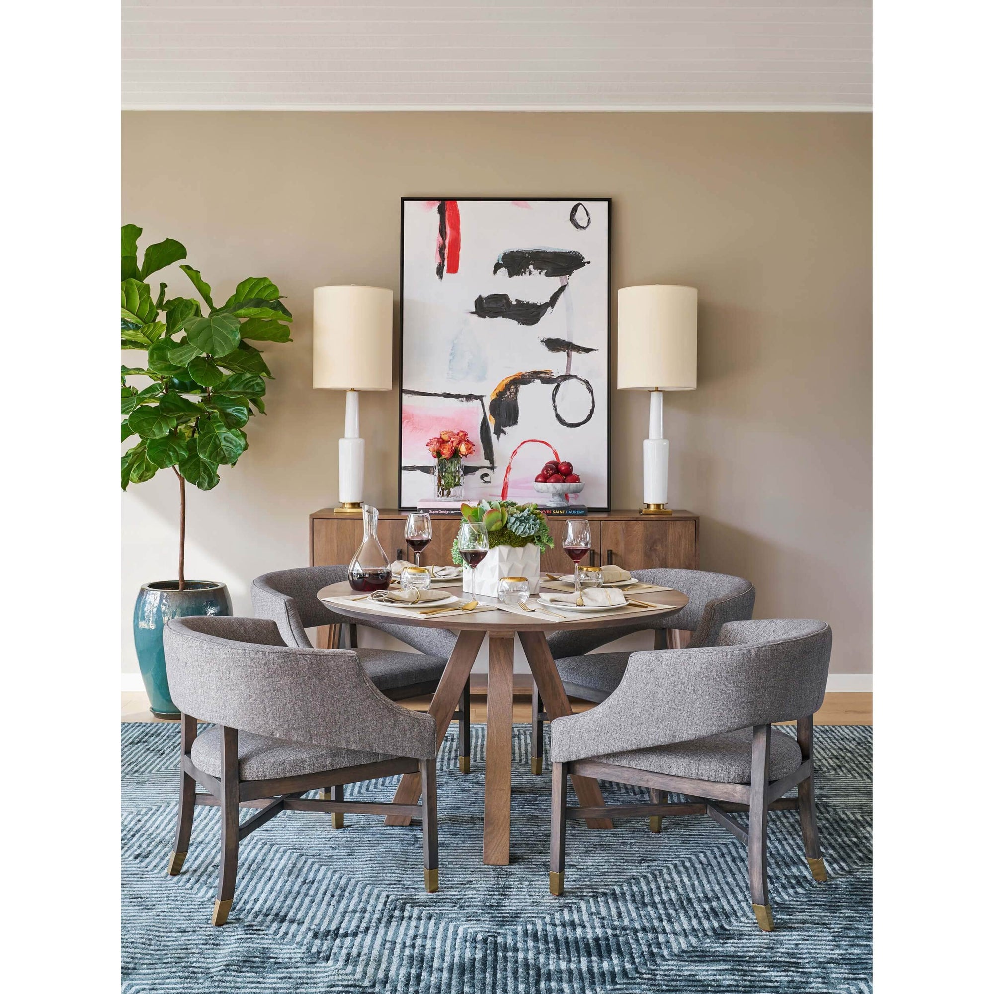 Trenton 48 Round Dining Table High Fashion Home