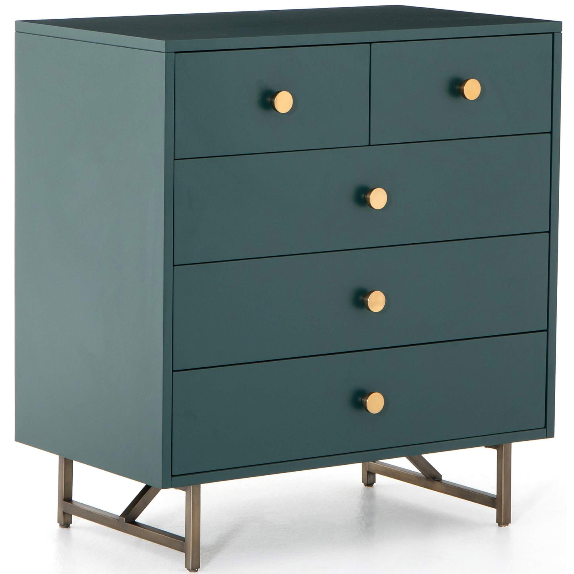 Van 5 Drawer Dresser Juniper Green High Fashion Home