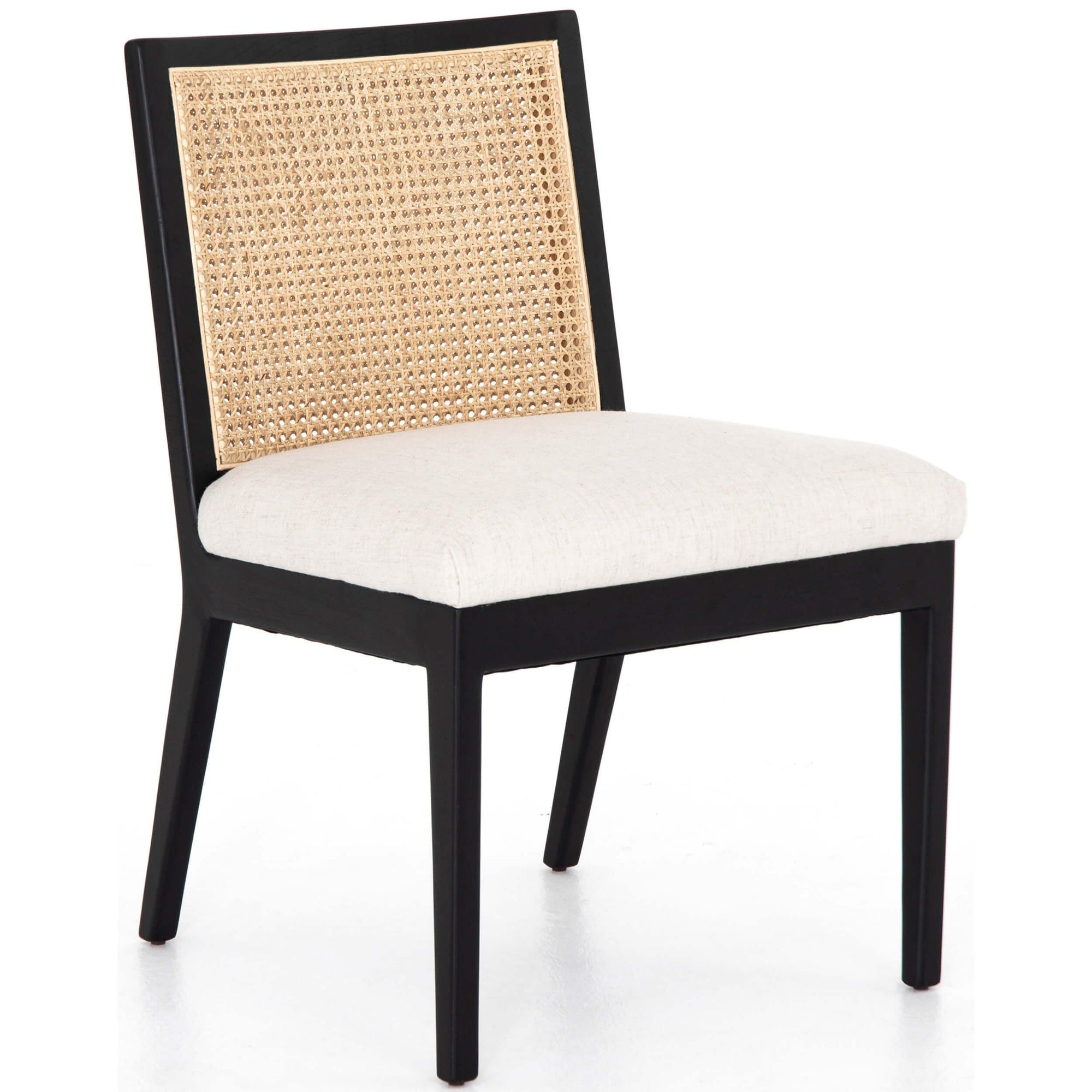 antonia cane dining chair brushed ebony – high fashion home