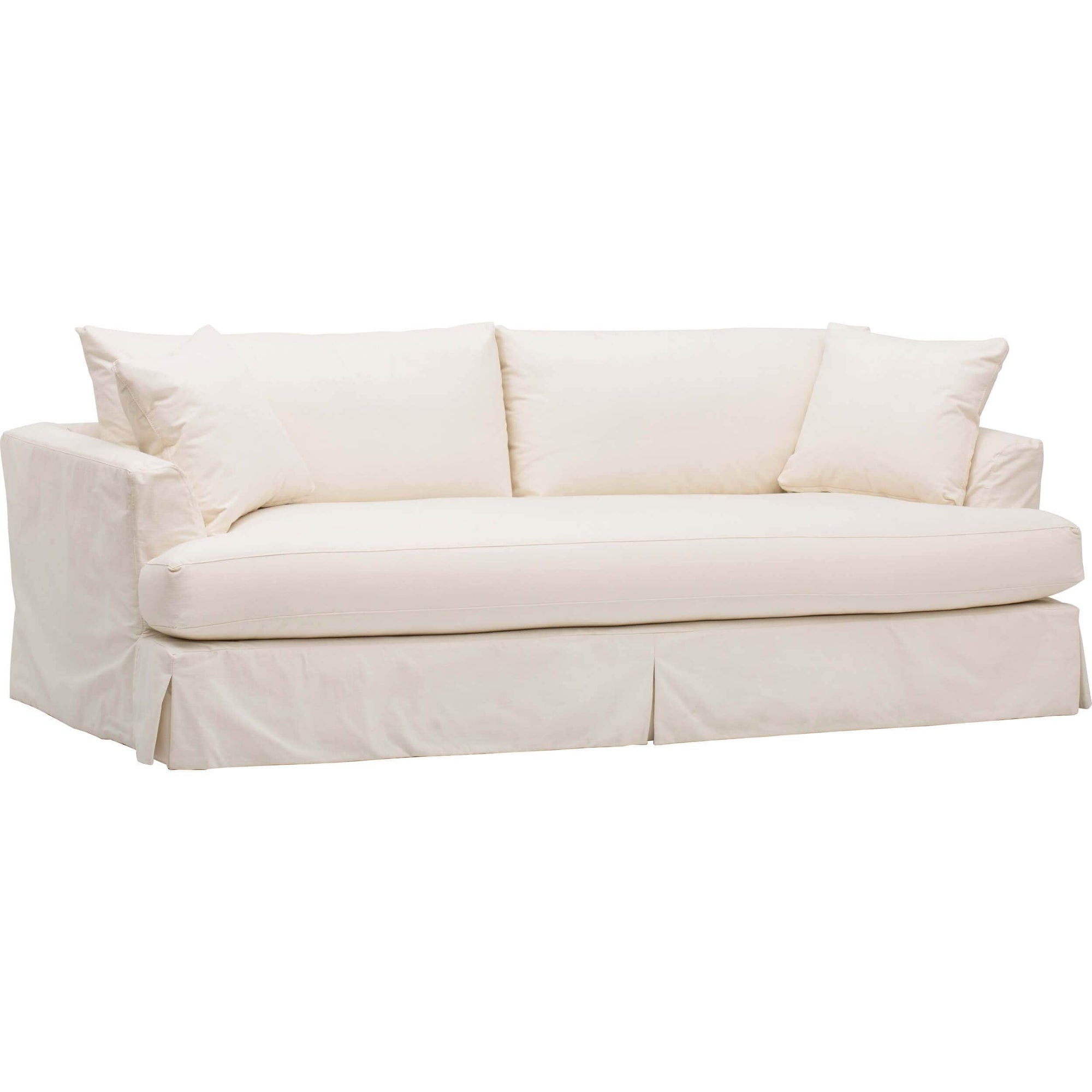 Aston Grand Slipcover Sofa Delilah White High Fashion Home