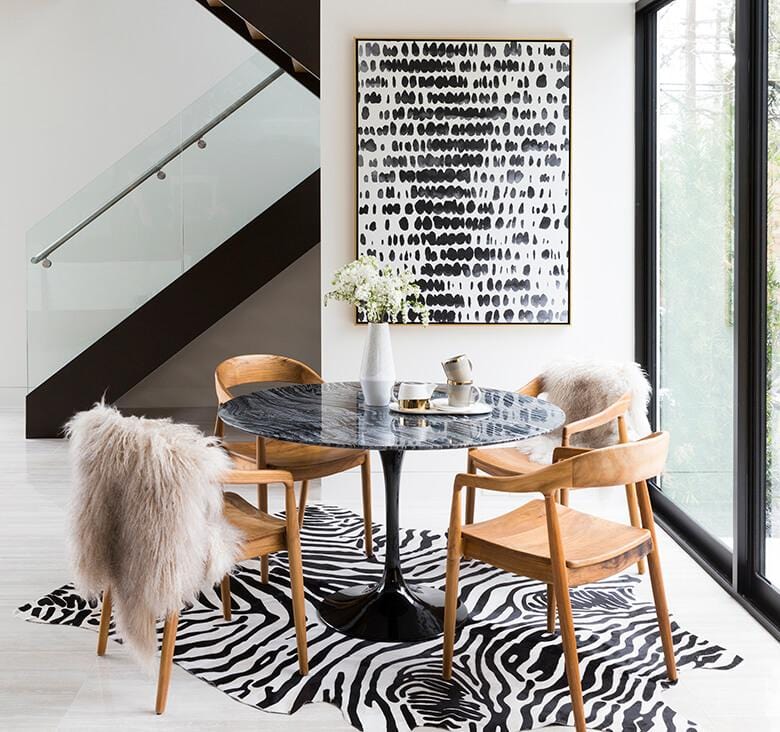 Zebra Cowhide High Fashion Home