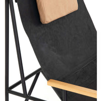 Judson Leather Sling Chair, Ebony Natural - Modern Furniture - Accent Chairs - High Fashion Home