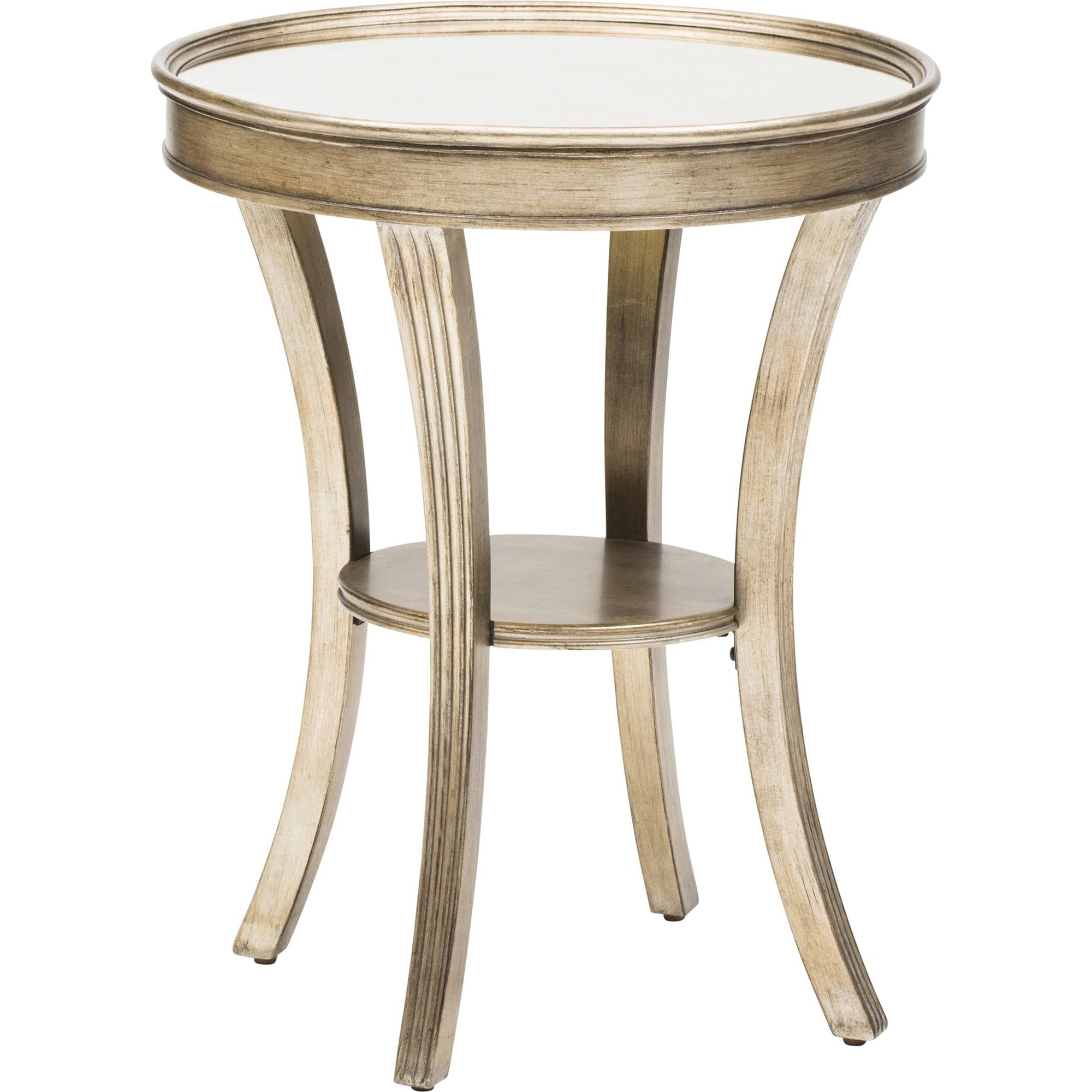 Round Mirror Accent Table High Fashion Home
