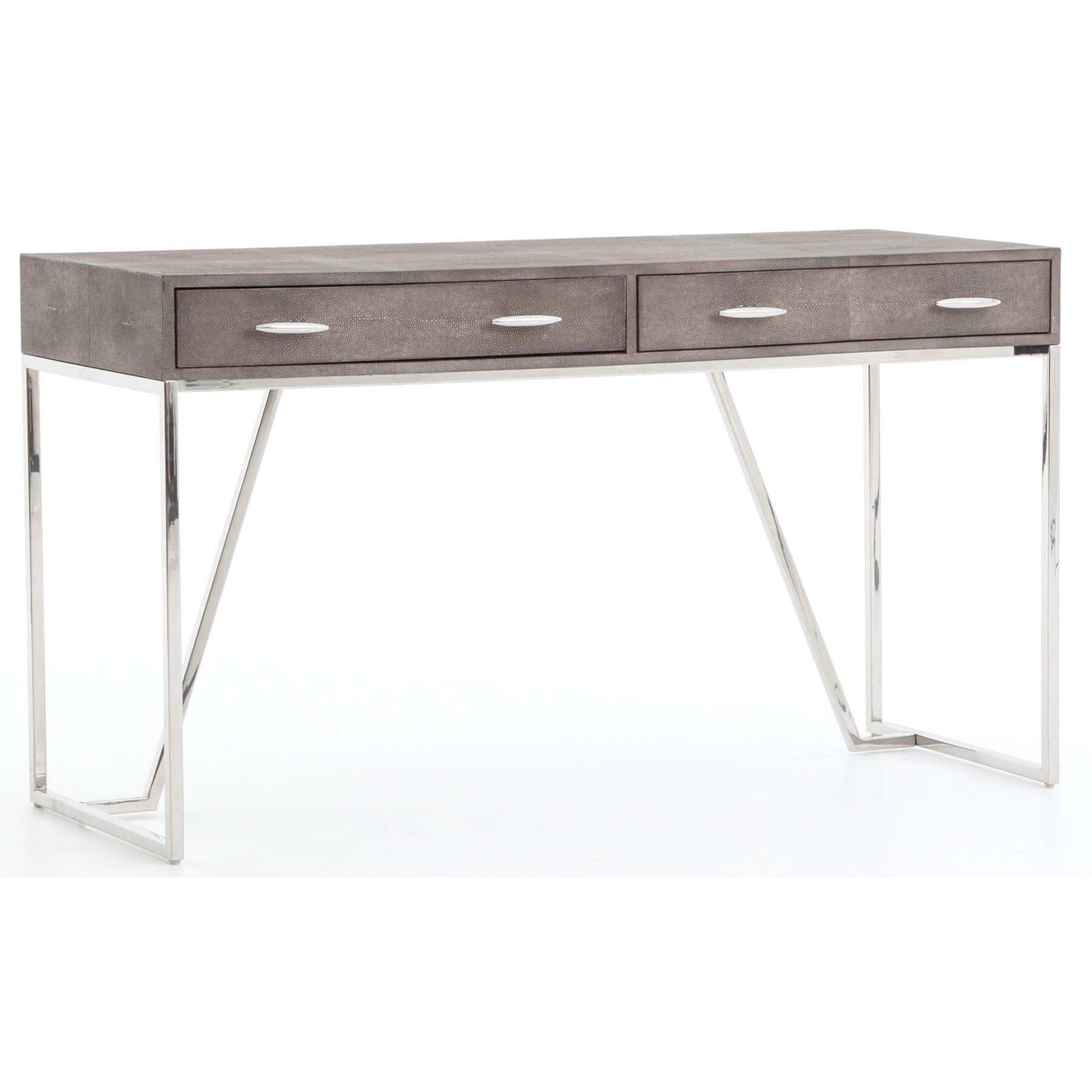 Shagreen Desk Stainless High Fashion Home
