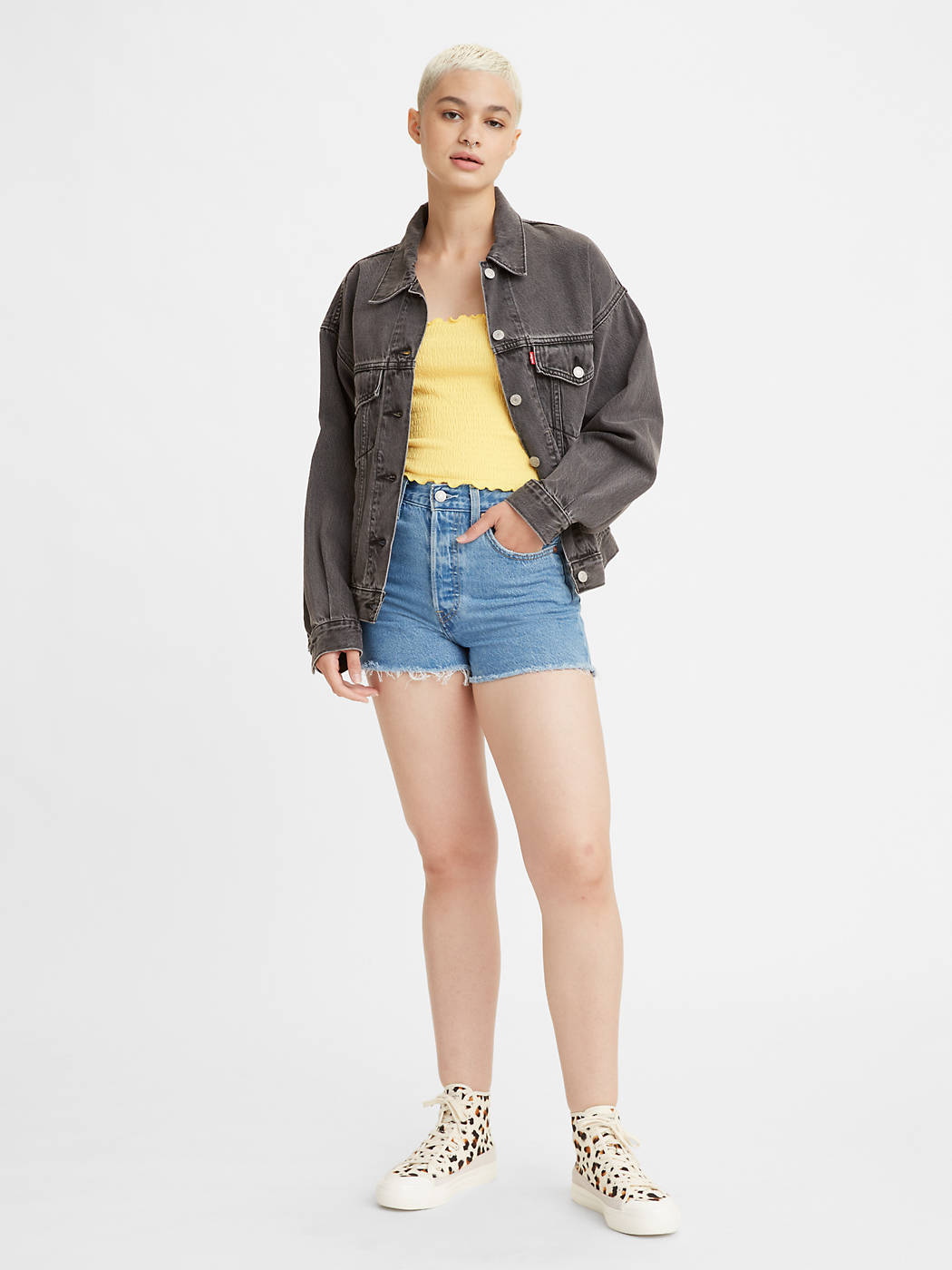 Levi's Ribcage Short Women Bernal Mid Stonewash – Alta