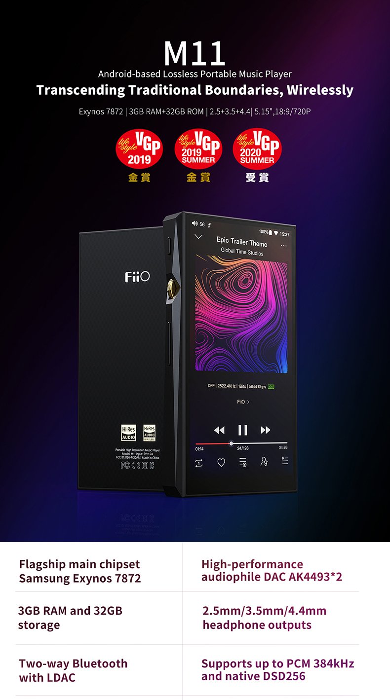 FiiO M11 Lossless Portable Music Player – Apos Audio