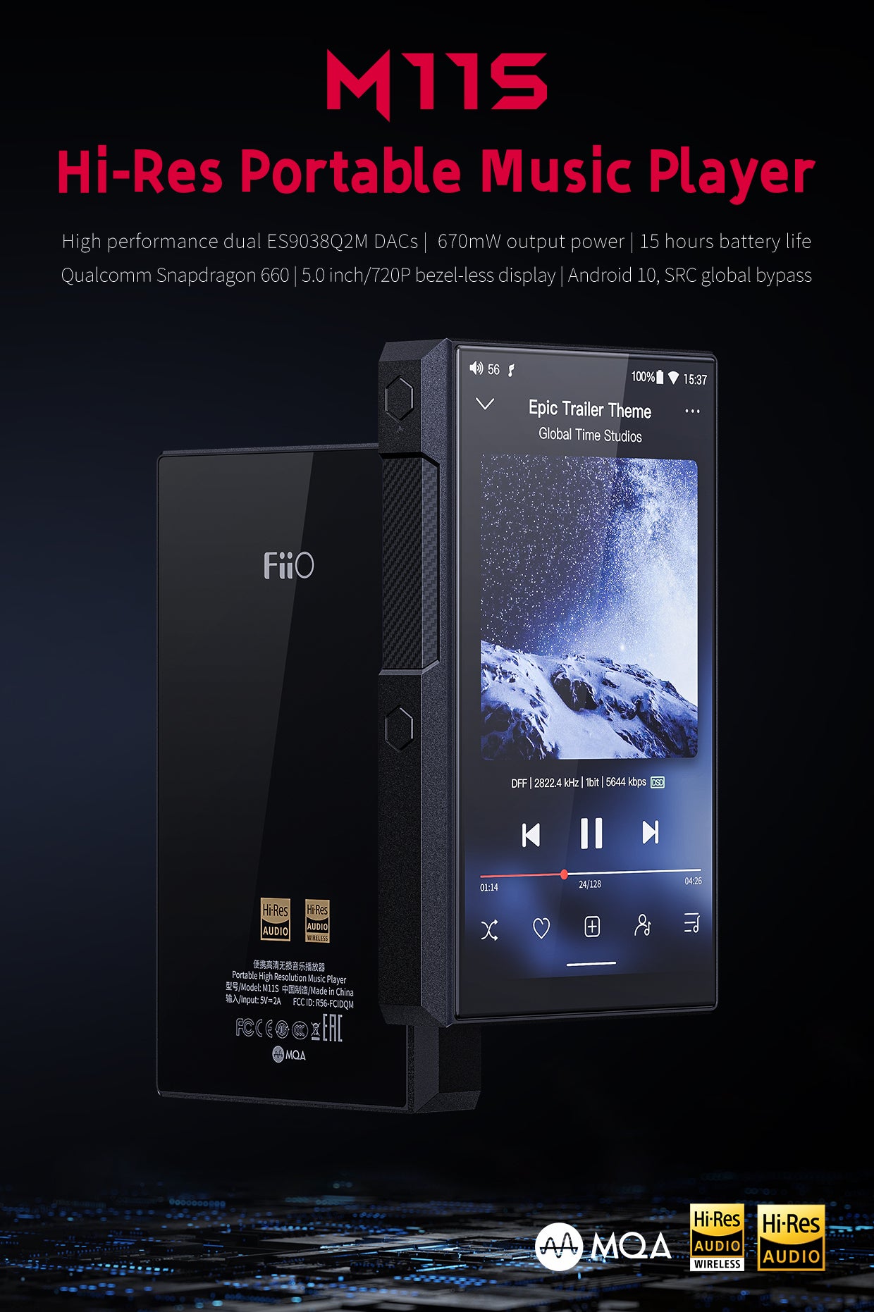 FiiO M11s High-Res Portable DAP (Digital Audio Player) – Apos Audio