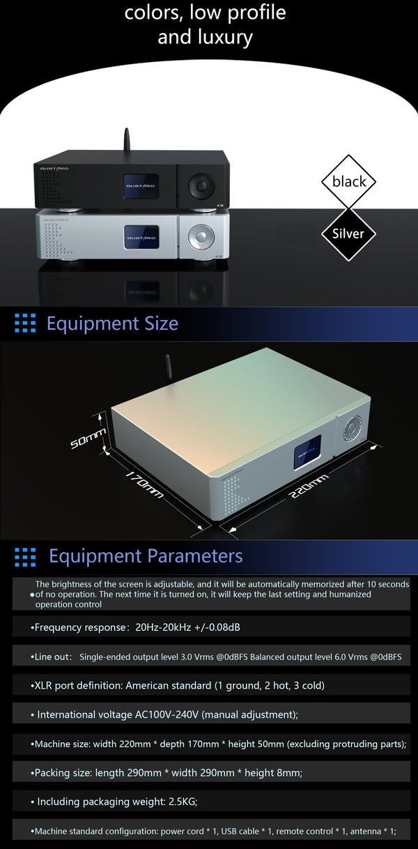 Gustard A18 DAC (Digital-to-Analog Converter) – Apos Audio