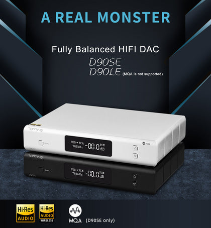 TOPPING D90SE / D90LE DAC (Digital-to-Analog Converter) – Apos Audio