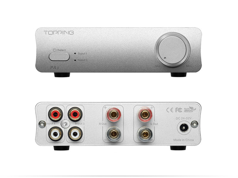 Apos Audio TOPPING Headphone Amp TOPPING PA3 Stereo Amplifier (Apos Certified) Silver