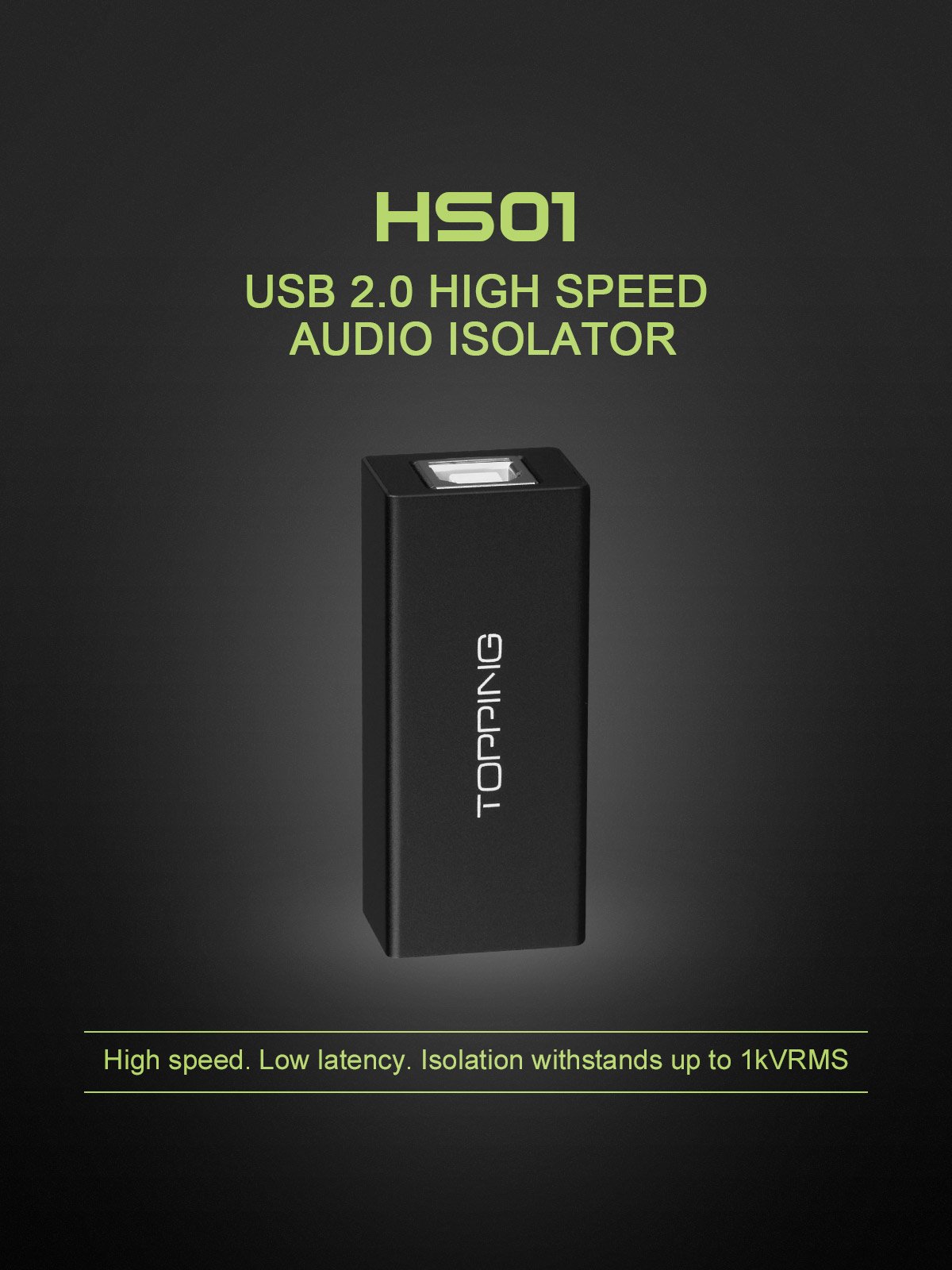 TOPPING HS01/HS02 USB2.0 アイソレーター ノイズフィルター ハイ 