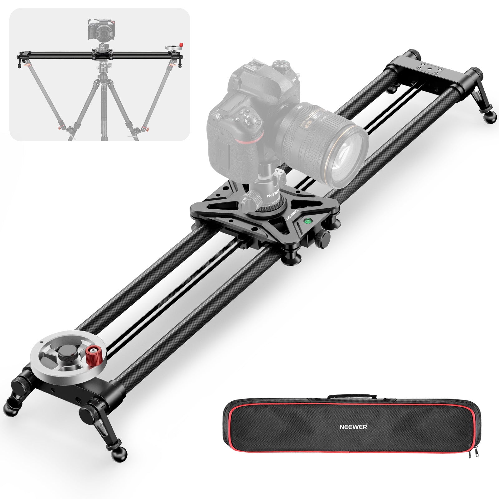 NEEWER Manual Carbon Fiber Camera Track Slider - NEEWER