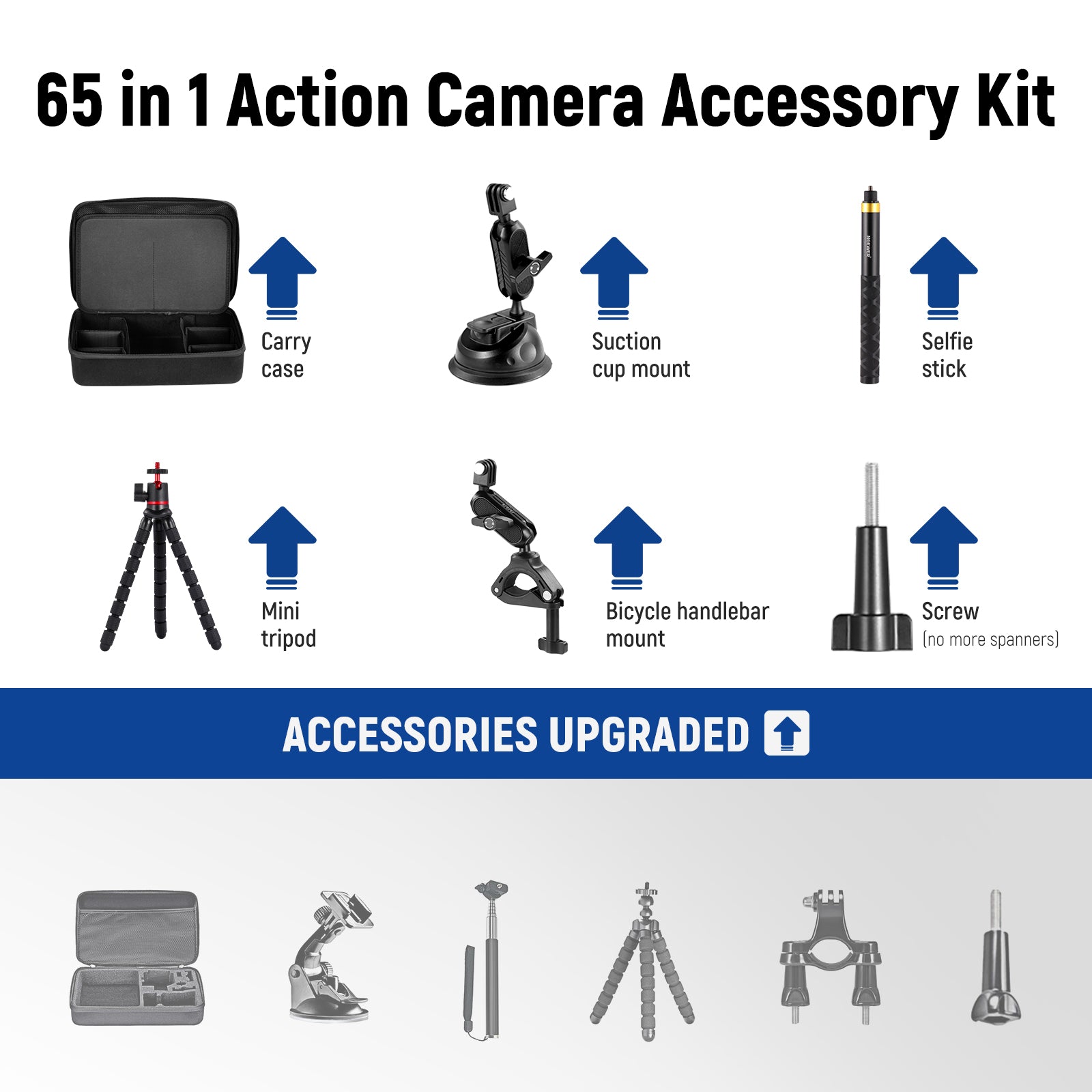 NEEWER 50 in 1 Action Camera Accessory Kit - NEEWER