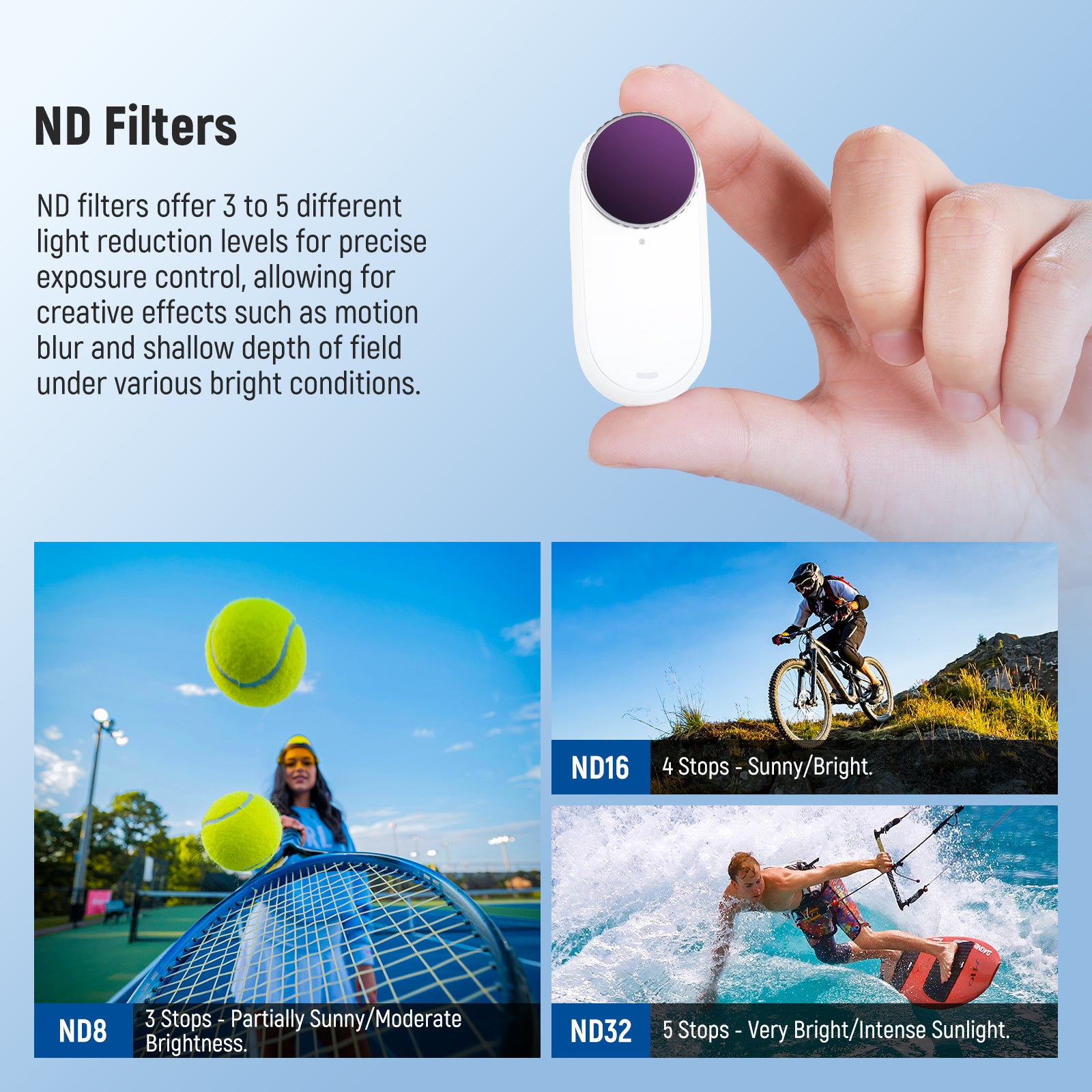 NEEWER ND & CPL Lens Filter Set Compatible with Insta360 GO 3S-image-2