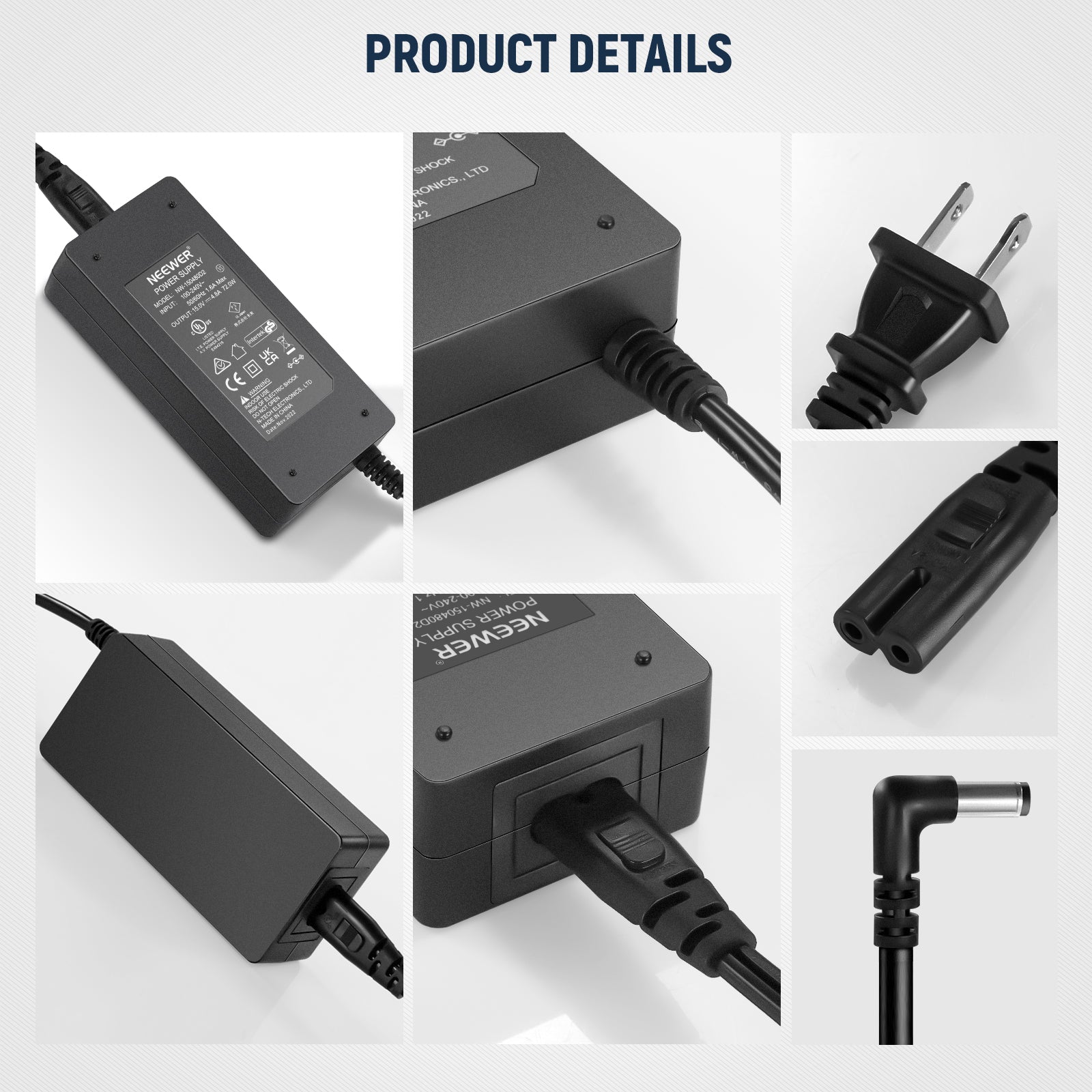 NEEWER Chargeur Adaptateur Secteur USB 10W 5V 2A pour lumière NEEWER