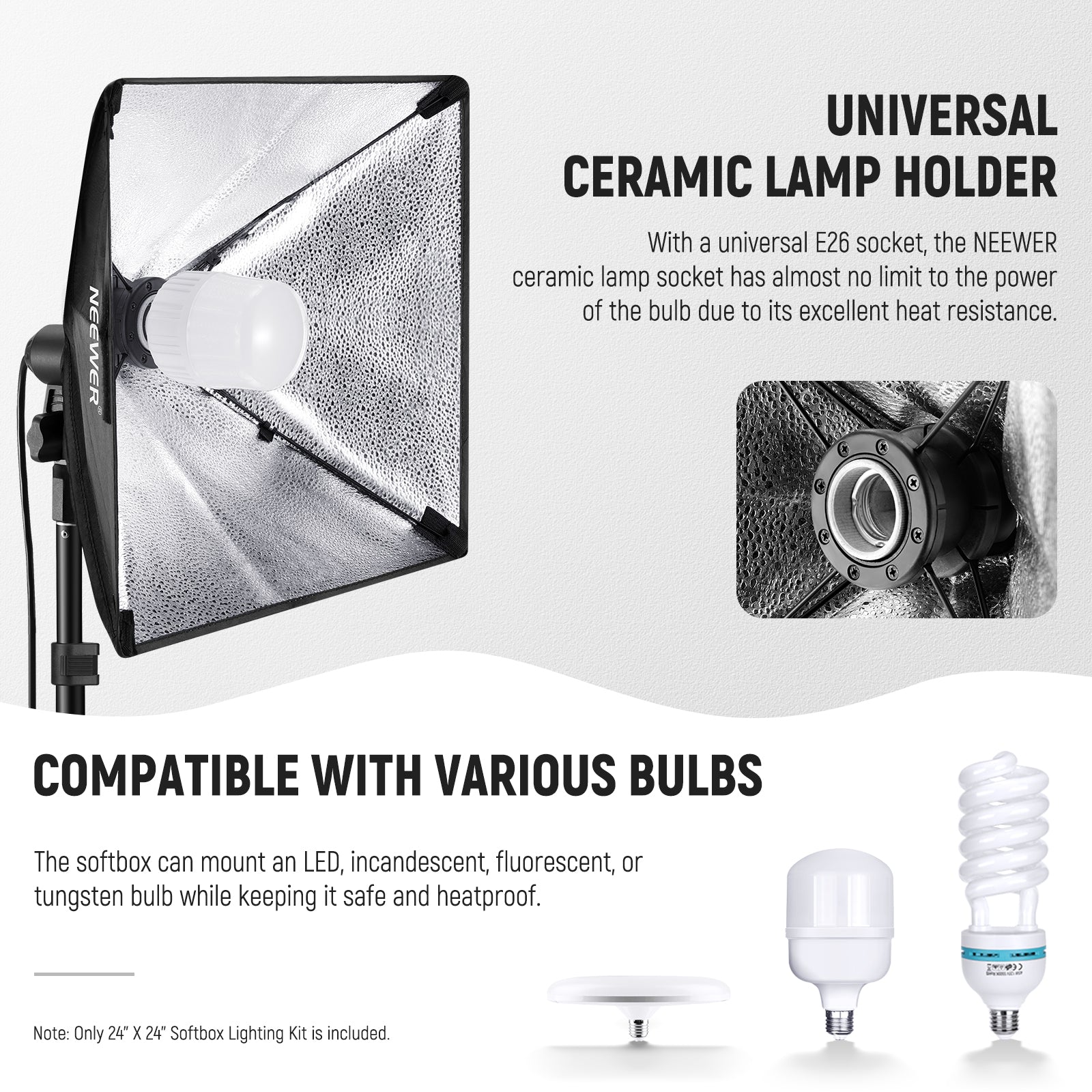 NEEWER NK300 350W Equivalent Softbox Lighting Kit-image-6