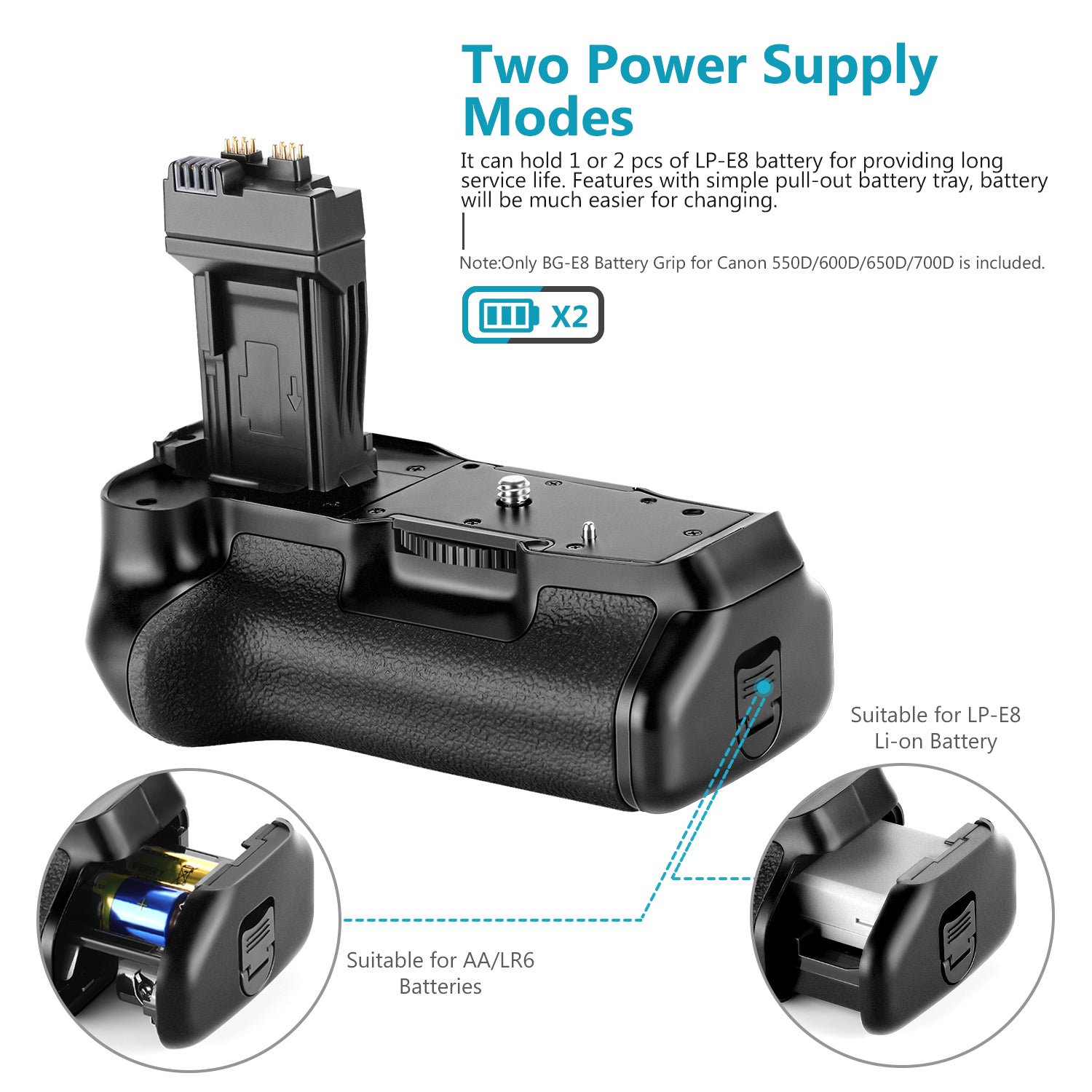 De onze Advertentie kunst NEEWER BG-E8 Replacement Battery Grip for Canon - NEEWER – neewer.com