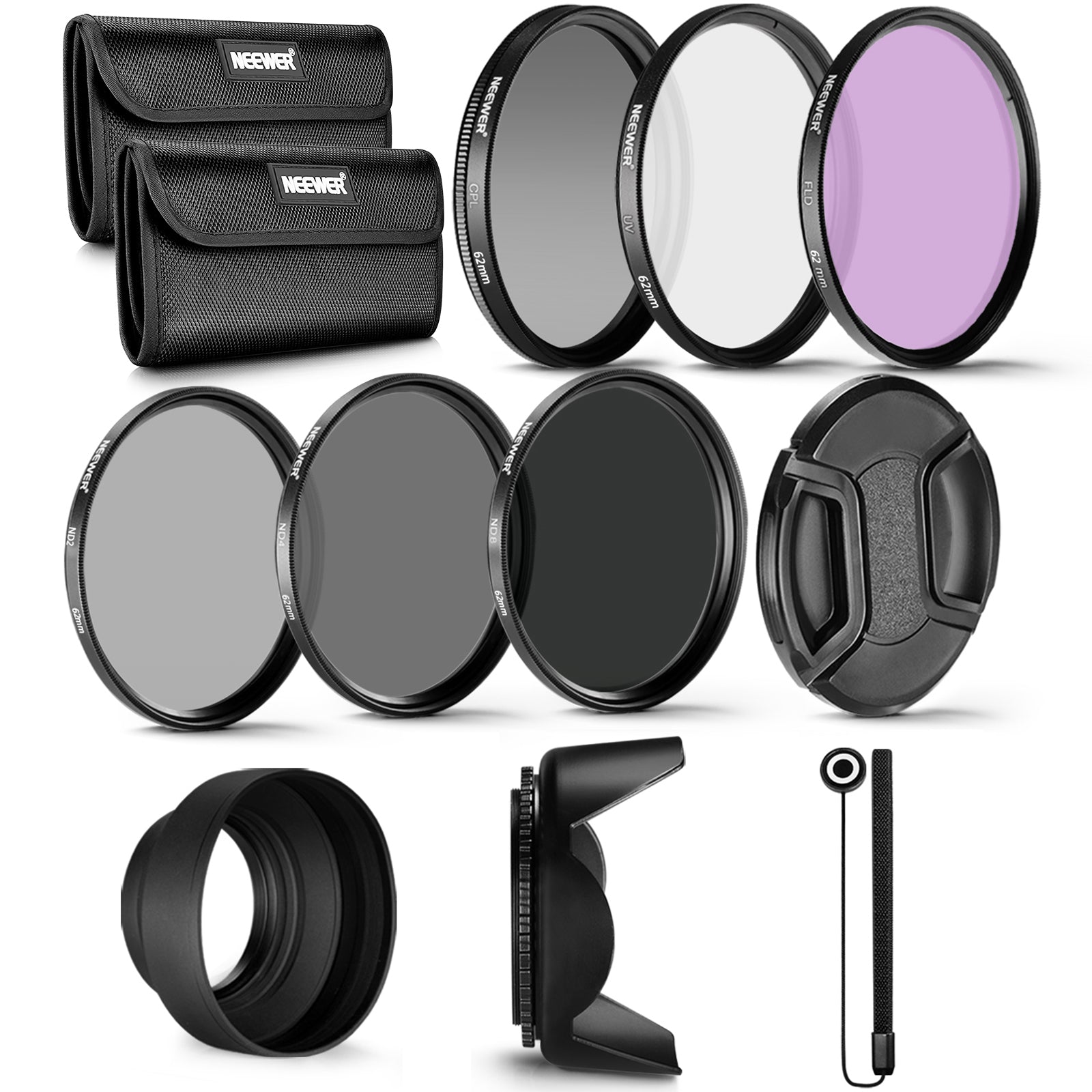 NEEWER 58mm Wide Angle Lens and Filter Kit - NEEWER