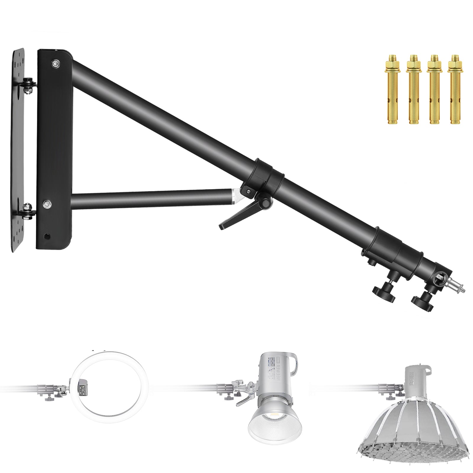 NEEWER 130cm Wall Mounting Triangle Boom Arm - NEEWER