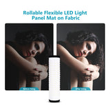 Neewer Rollable 30x53cm LED Light Panel Mat on Fabric 80W CRI 90+ 512 LED Light Panel with Handle Grip, Remote Control etc
