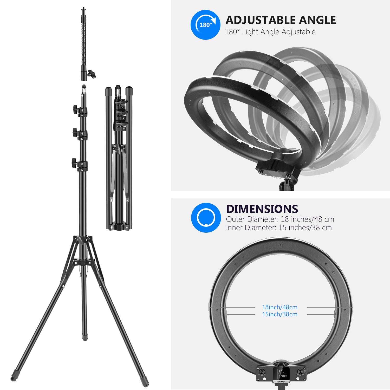 Neewer 10 LED Ring Light with Tripod