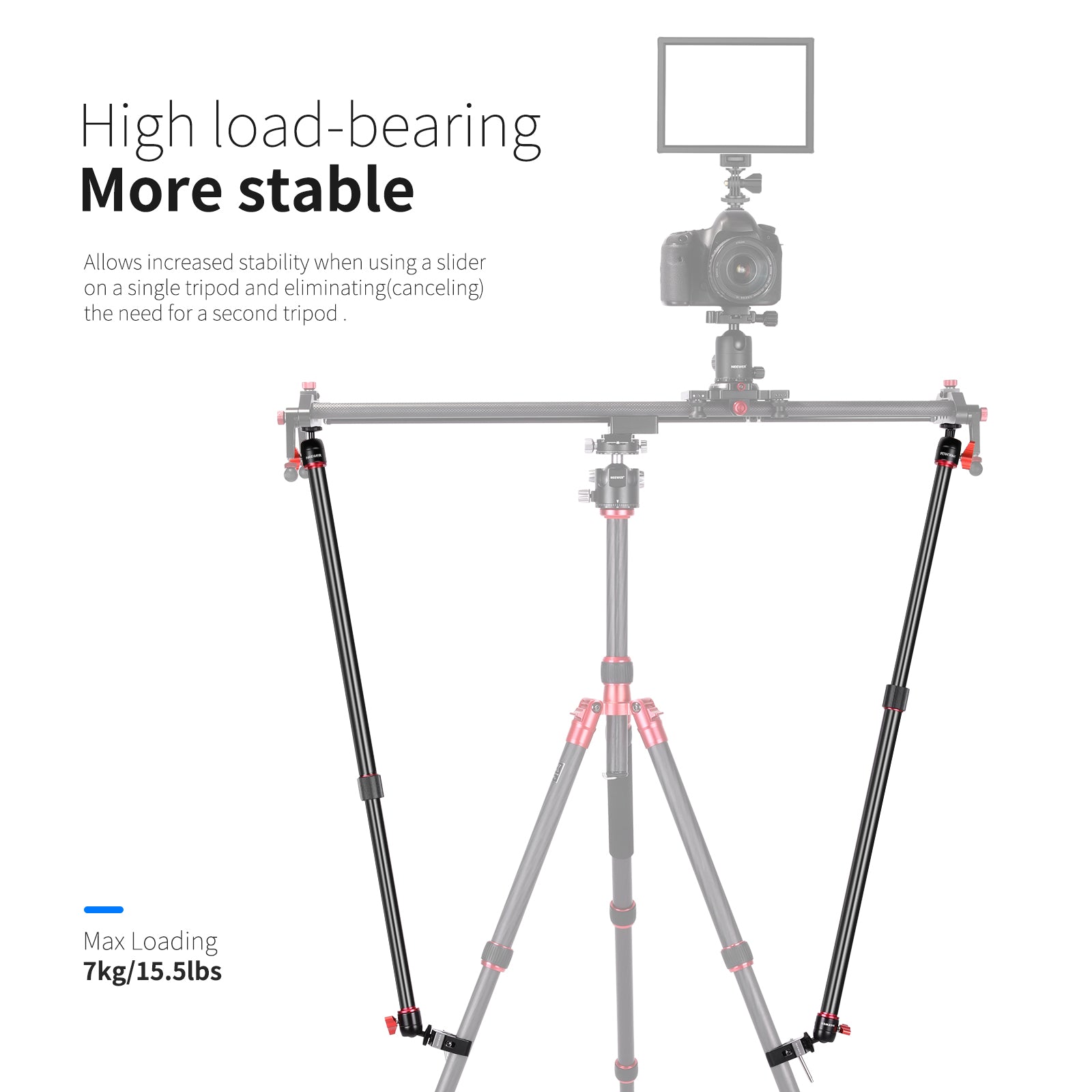 NEEWER ER1 Motorized Carbon Fiber Camera Slider - NEEWER