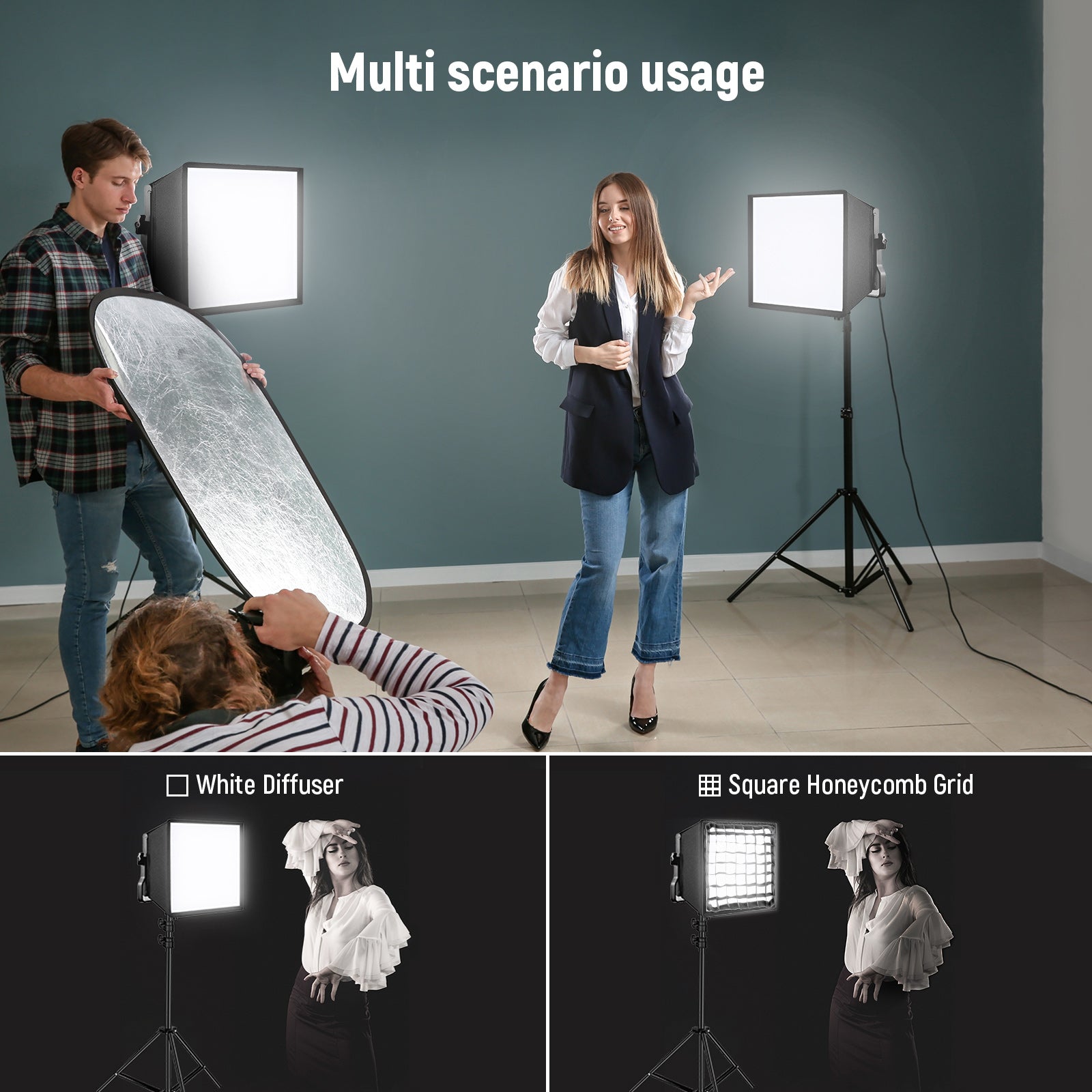 Neewer 530/ 660 Pro Rgb Led Video Light With App Control Softbox  Kit,360°full Color,50w Video Lighting Cri 97 - Photographic Lighting -  AliExpress