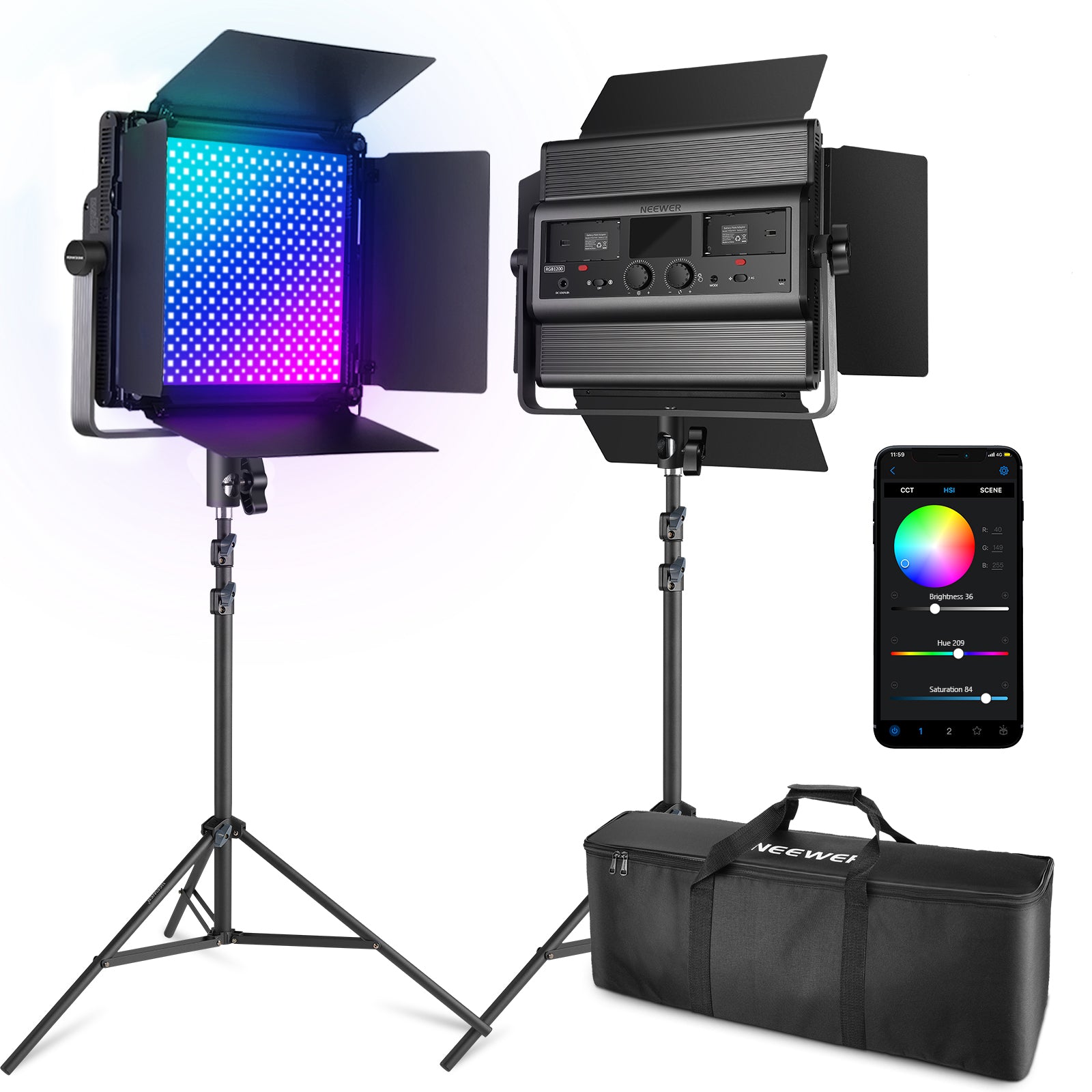 Renta luz Neewer LED 530 PRO RGB - BAR Producciones