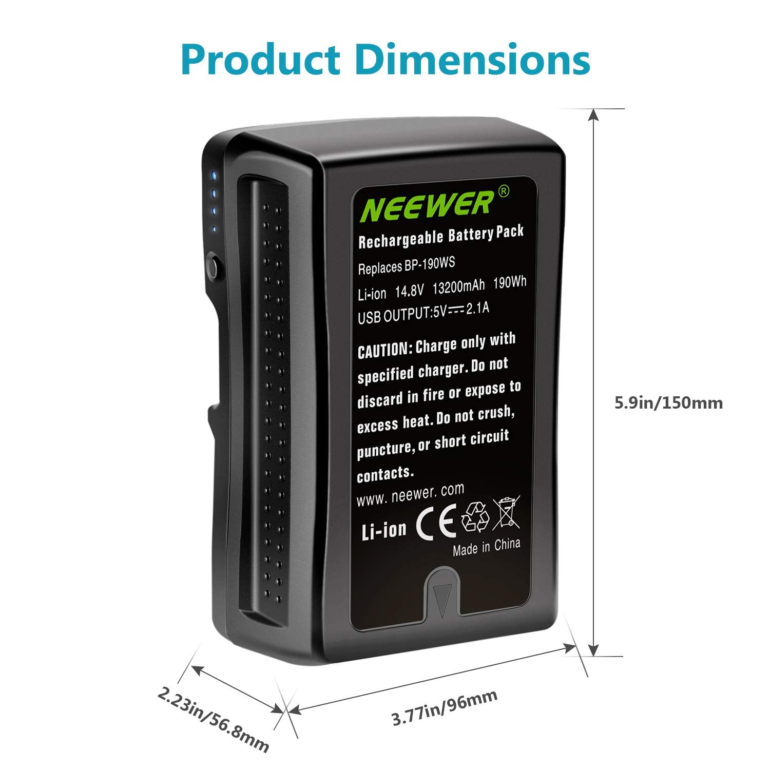 NEEWER VB-A1 V Mount Battery Adapter Plate - NEEWER