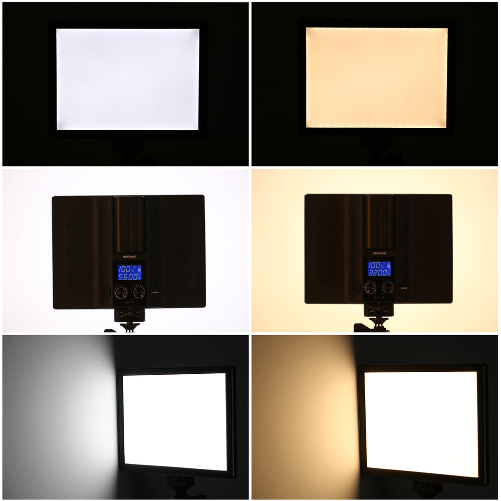 3x neewer led panel lights 660 beads