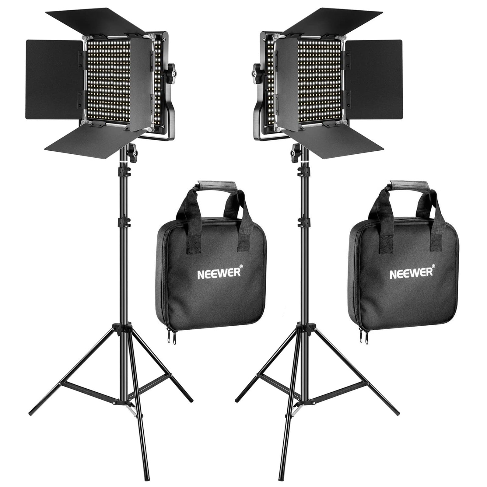 Neewer LED Light Panel Softbox for 660/530/480 LED Light - Outer 16.3'' x  6.5'', Inner 9.8'' x 8.7'', Foldable Light Diffuser with Strap Attachment  and Bag for Photo Studio Portrait Video Shooting Black