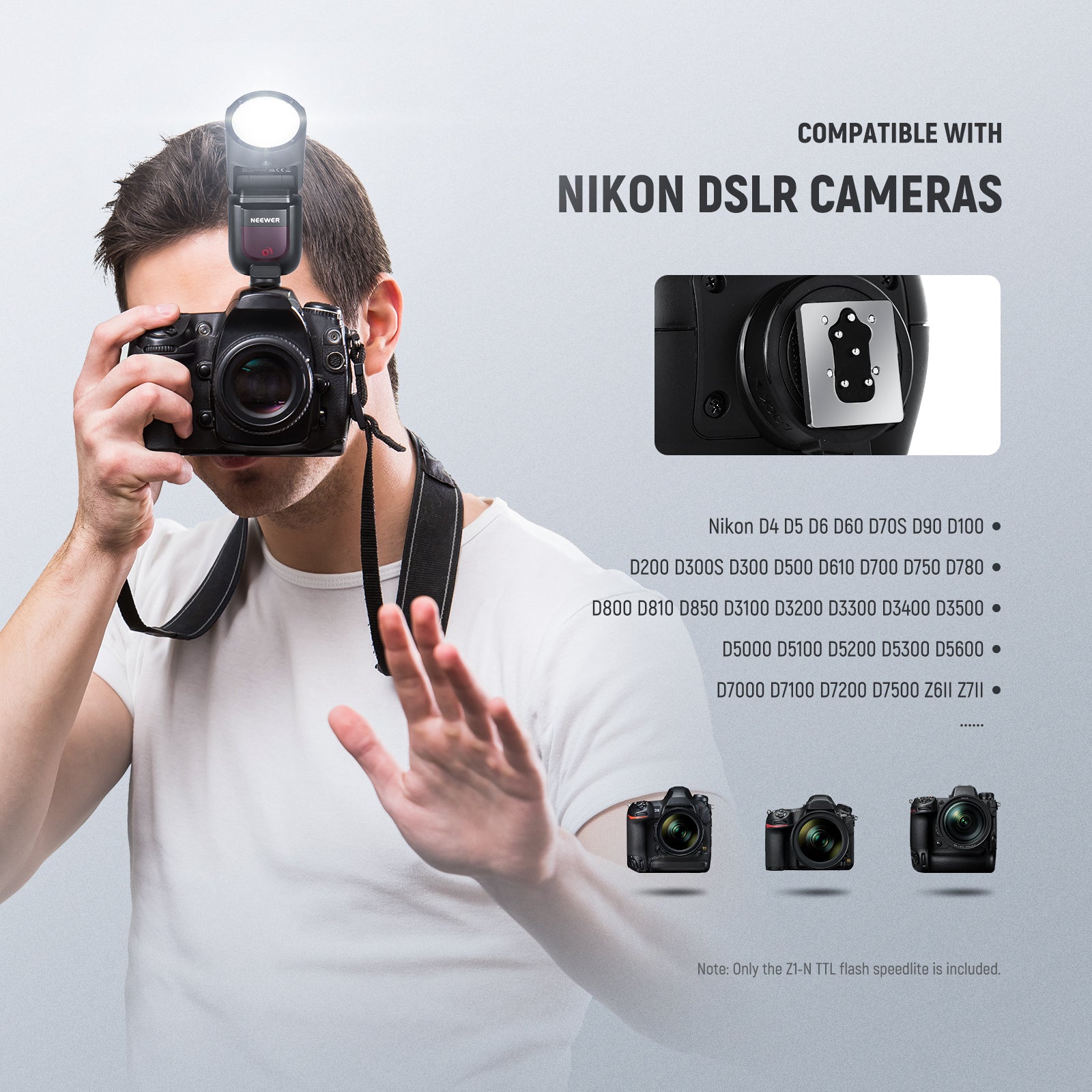 Reisbureau stuiten op verschijnen NEEWER Z1-N TTL Round Head Flash Speedlite for Nikon DSLR Cameras - NEEWER  – neewer.com