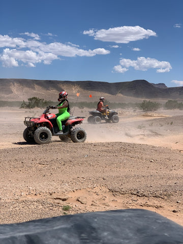 Girls Riding ATV in the Las Vegas Desert