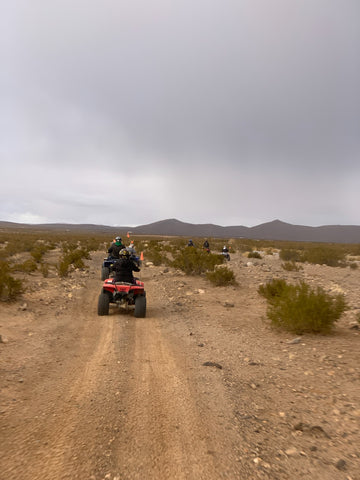 Riding ATVs in the Las Vegas Desert