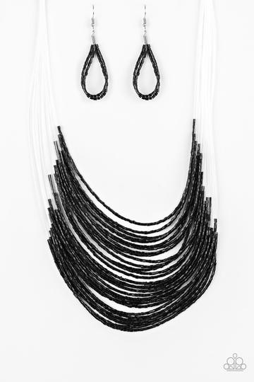 Paparazzi Black Necklace | A Finishing Touch