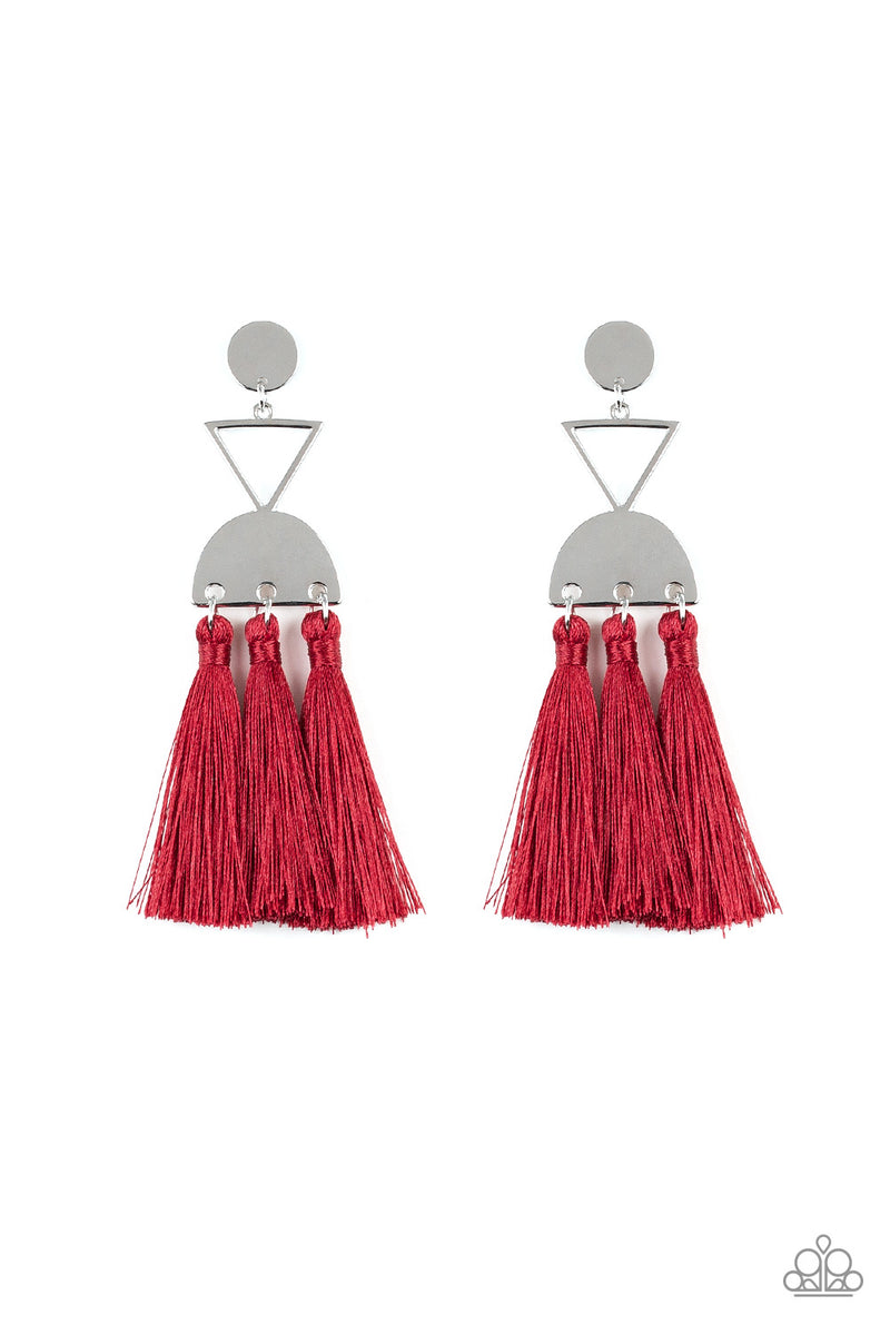 A Finishing Touch Jewelry Paparazzi Tassel Trippin - Red