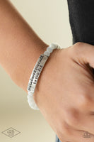 Paparazzi So She Did - White Bracelet - Life of the Party - A Finishing Touch Jewelry