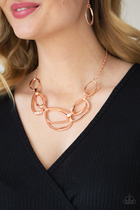 A Finishing Touch Jewelry Paparazzi Totem Trek - Copper Necklace