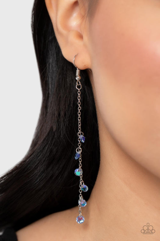 Enchanted Effervescence - Blue Iridescent Earrings - Paparazzi Jewelry –  Bejeweled Accessories By Kristie