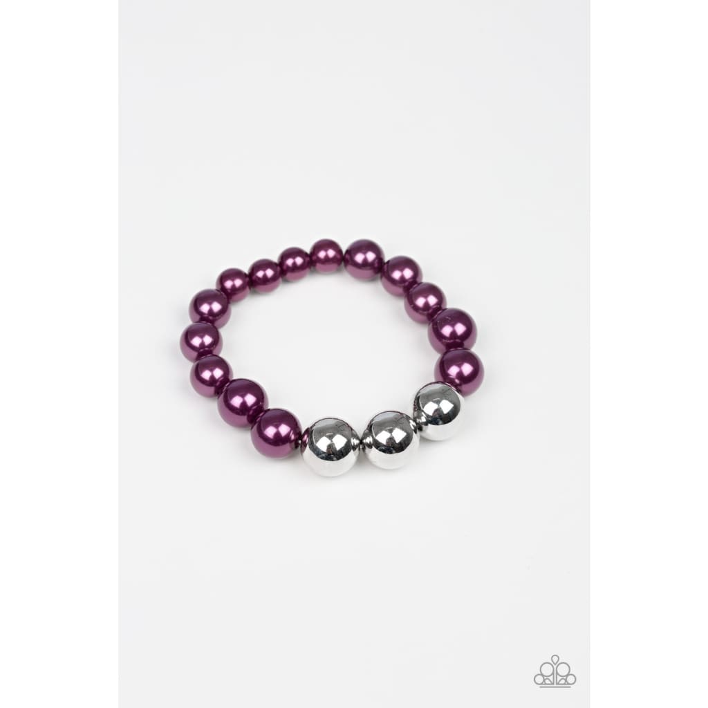 Purple Freshwater Pearl Bracelet Delicate Purple Bracelet - Etsy