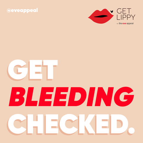 image asking women to get checked for abnormal vaginal bleeding