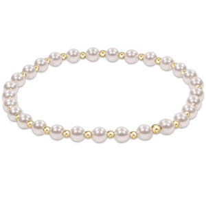 Enewton Classic Grateful Pattern 4mm Bead Bracelet - Pearl - Oh Yeah Boutique