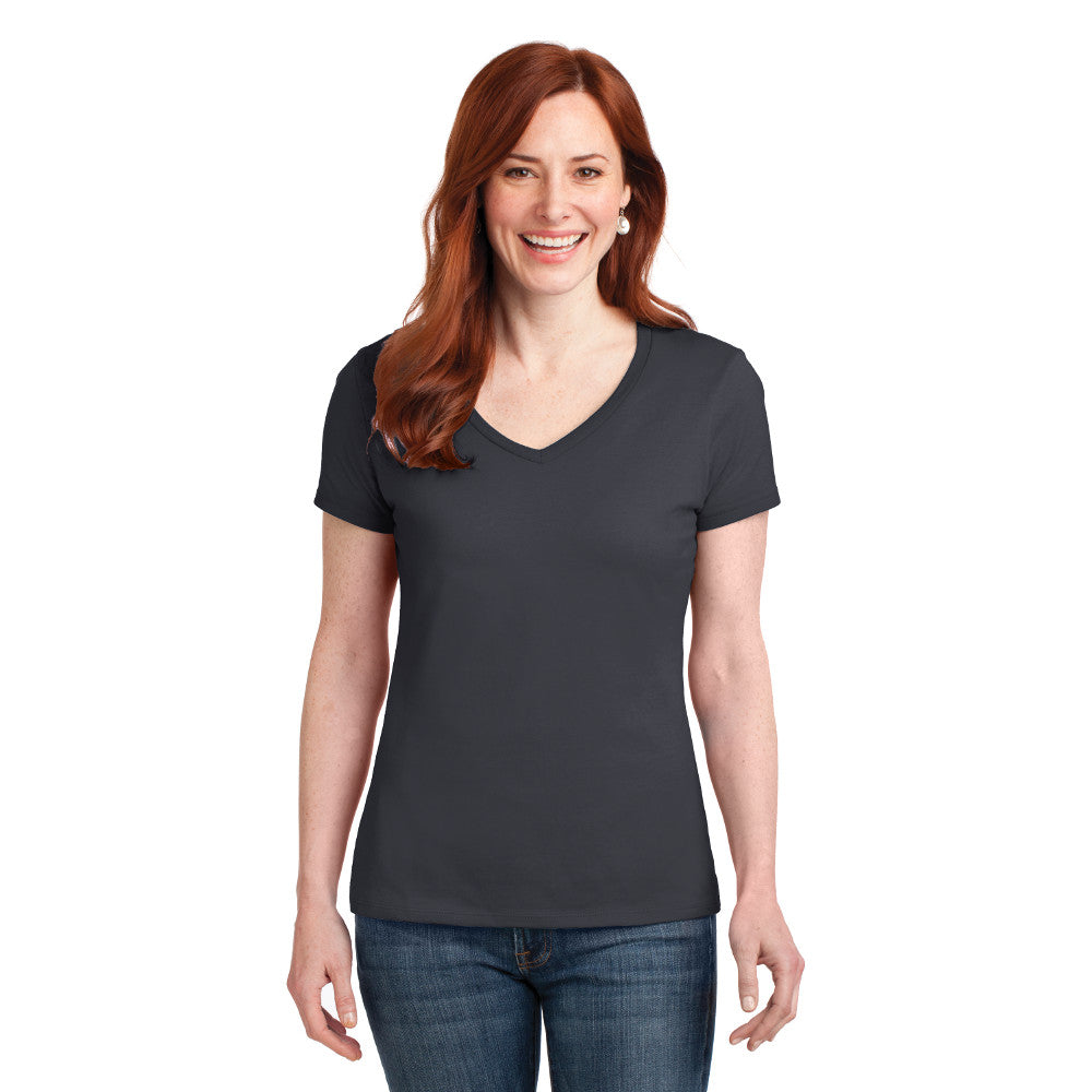 S04V Hanes® Ladies Nano-T® Cotton V-Neck T-Shirt – Shirts n Things